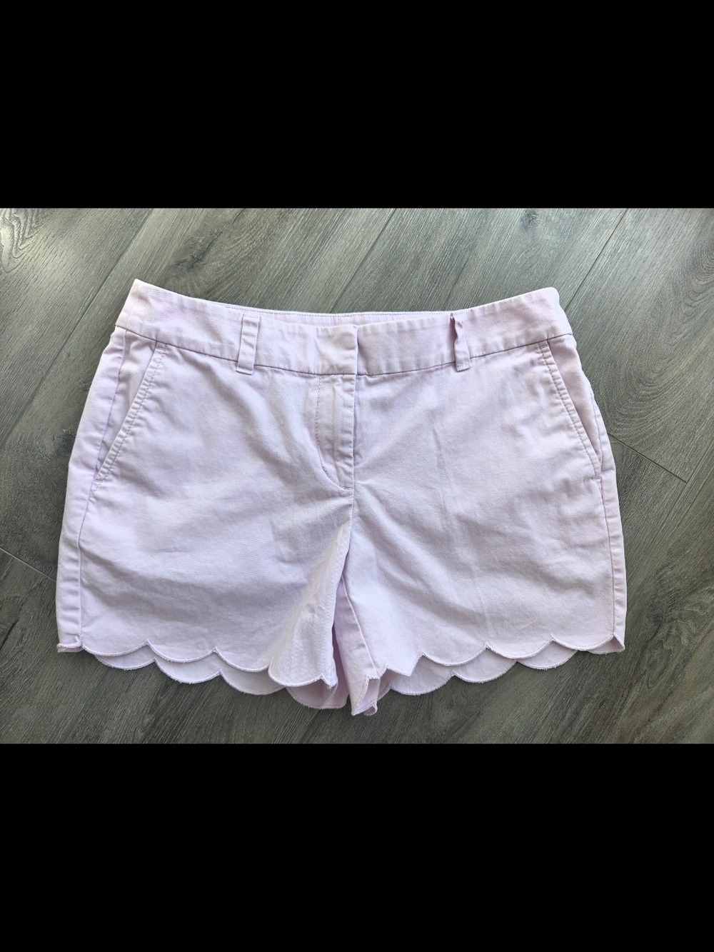 LOFT Pink Scalloped Hem Shorts